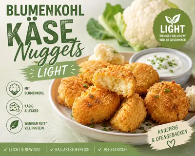 Blumenkohl-Käse-Nuggets light
